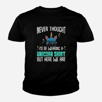 Never Thought Id Be Wearing A Unicorn Dad Father Youth T-shirt | Crazezy DE