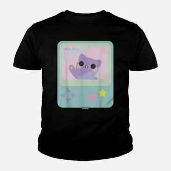 New Super Kawaii Gamer Cat Kitty Pastel Anime Inspired Youth T-shirt | Crazezy DE