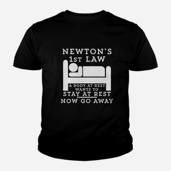 Newtons Law A Body At Rest Youth T-shirt | Crazezy