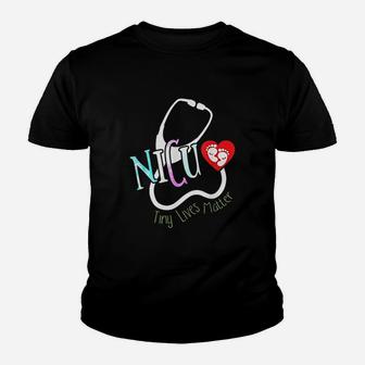 Nicu Nurse Tiny Lives Matter Youth T-shirt | Crazezy