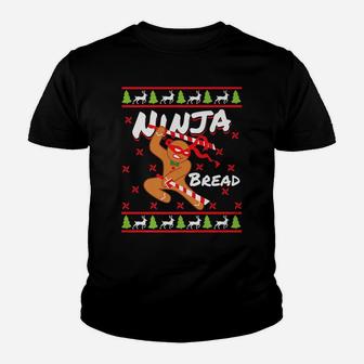 Ninjabread Man Gingerbread - Ninja Gift Ginjas Christmas Youth T-shirt | Crazezy