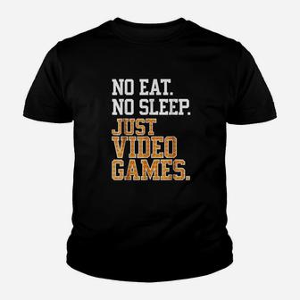 No Eat Sleep Just Video Games Repeat Youth T-shirt | Crazezy