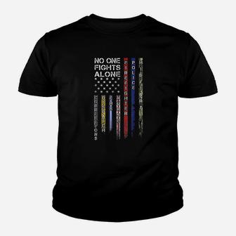 No One Fights Alone Proud Job Youth T-shirt | Crazezy UK