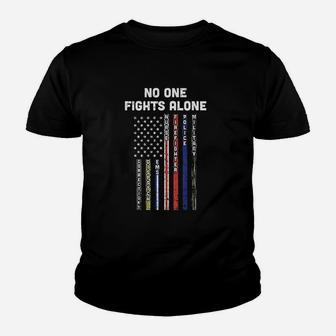 No One Fights Alone Youth T-shirt | Crazezy UK