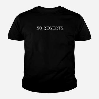 No Regerts Misspelled Regrets Funny Tattoo Youth T-shirt - Thegiftio