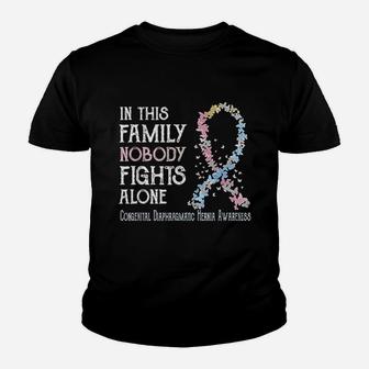 Nobody Fights Alone Congenital Hernia Youth T-shirt | Crazezy