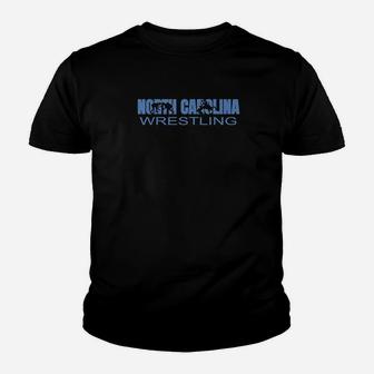 North Carolina Wrestling The Tarheel State Wrestler Gift Youth T-shirt | Crazezy