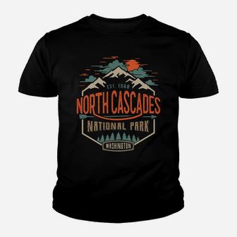 North Cascades National Park, Washington, Vintage Look Sweatshirt Youth T-shirt | Crazezy