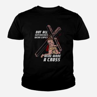 Not All Superheroes Wear Capes Jesus Superhero Youth T-shirt | Crazezy