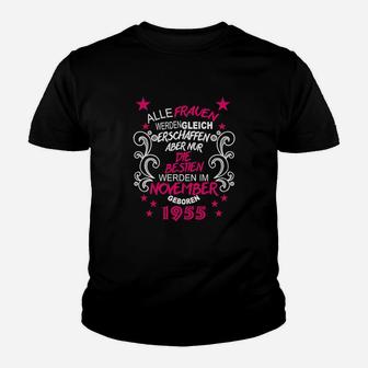 November 1955 Geboren - Personalisiertes Frauen Geburtstags-Kinder Tshirt - Seseable