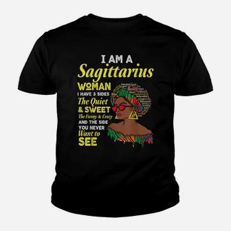 November December Birthday Zodiac Sign Sagittarius Queen Youth T-shirt | Crazezy UK