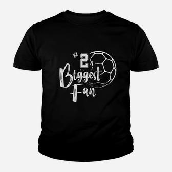 Number 2 Biggest Fan Soccer Player Mom Dad Family Youth T-shirt | Crazezy UK