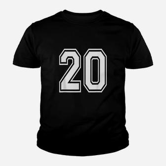 Number 20 Birthday Varsity Sports Team Jersey Youth T-shirt | Crazezy CA