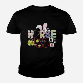 Nurse Bunny Easter Eggs Ears Love Nursing Youth T-shirt | Crazezy DE