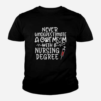 Nurse Cat Mom Nurse Life Cats And Nursing Youth T-shirt | Crazezy AU