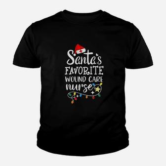 Nurse Crew Santa's Favorite Wound Care Nurse Youth T-shirt | Crazezy