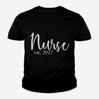 Nurse Established 2017 Cute Funny Nursery Youth T-shirt | Crazezy