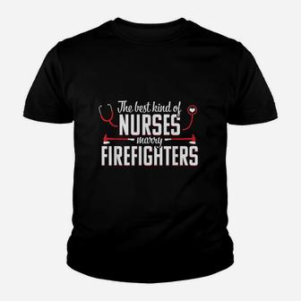 Nurse Life Fire Wife Funny Best Firefighter Nursing Gift Youth T-shirt | Crazezy AU