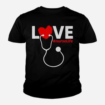 Nurse Life Rn Lpn Cna Healthcare Heart Funny Mothers Day Youth T-shirt | Crazezy AU