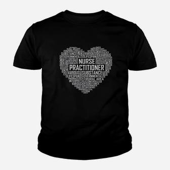 Nurse Practitioner Heart Youth T-shirt | Crazezy