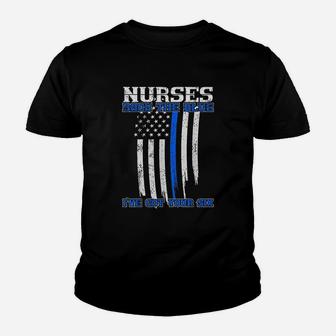 Nurses Back The Blue I've Got Your Six Youth T-shirt | Crazezy UK