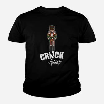Nutcracker Crack Addict Funny Christmas Dirty Joke Gag Gift Youth T-shirt | Crazezy