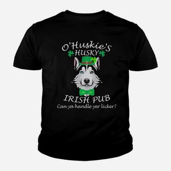 O Huskies Husky Irish Pub Can Ya Handle Yer Licker Youth T-shirt - Monsterry UK