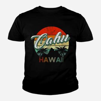 Oahu Hawaii Tropical Paradise Retro Vintage Youth T-shirt | Crazezy