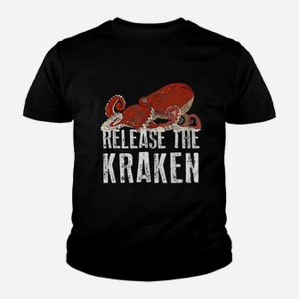 Octopus Release The Kraken Youth T-shirt | Crazezy UK
