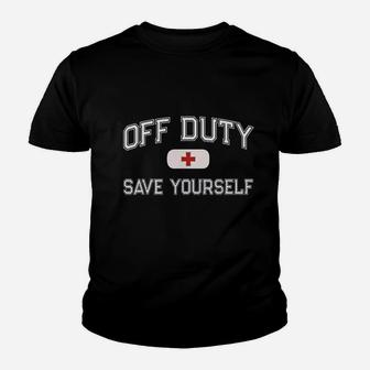 Off Duty Save Yourself Youth T-shirt | Crazezy UK