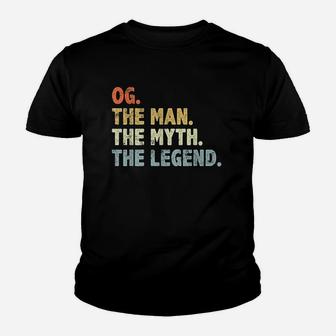 Og The Man Myth Legend Fathers Day Gift For Papa Grandpa Youth T-shirt | Crazezy UK
