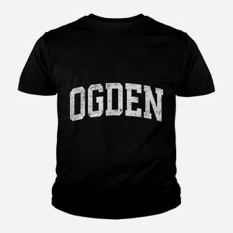 Ogden Utah Ut Vintage Athletic Sports Design Youth T-shirt | Crazezy CA