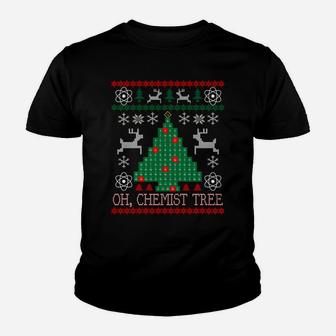 Oh Chemist Tree Merry Christmas Ugly Sweater Chemistry Tee Sweatshirt Youth T-shirt | Crazezy