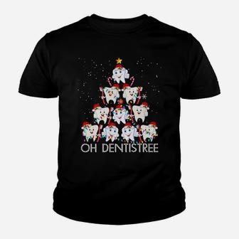 Oh Dentistree Funny Xmas Christmas Dentist Dental Assistant Youth T-shirt | Crazezy