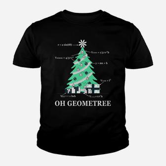 Oh Geometree Christmas Tree Funny Xmas Gift For Math Teacher Youth T-shirt | Crazezy CA