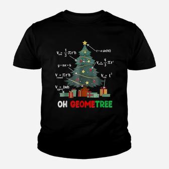 Oh-Geometree Geometry Math Science Teacher Christmas Funny Youth T-shirt | Crazezy CA