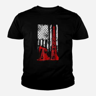 Oilfield Us Flag Youth T-shirt | Crazezy