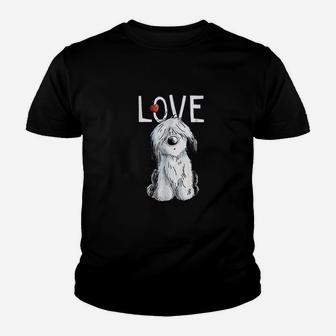 Old English Sheepdog Love Youth T-shirt | Crazezy DE