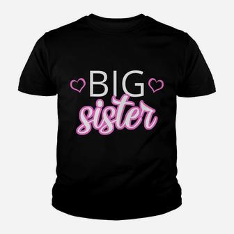 Older Sibling Big Sister Shirt Gift Pregnancy Announcement Youth T-shirt | Crazezy