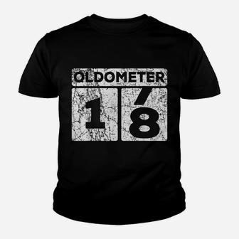 Oldometer 17-18 Car Odometer Funny 18Th Birthday Youth T-shirt | Crazezy CA
