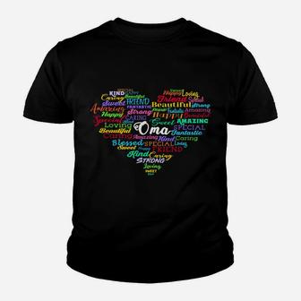 Oma For Grandma Women Christmas Gifts From Day Grandkids Youth T-shirt | Crazezy