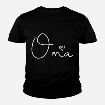 Oma Heart For Women Grandma Christmas Mother's Day Birthday Youth T-shirt | Crazezy AU