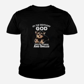 On The Eighth Day God Created Yorkies Owner Youth T-shirt - Monsterry