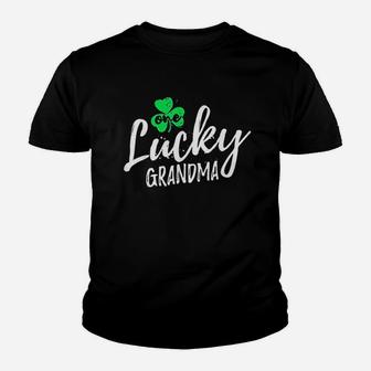 One Lucky Grandma S Patricks Day Shamrock Pajama Gift Youth T-shirt - Thegiftio UK