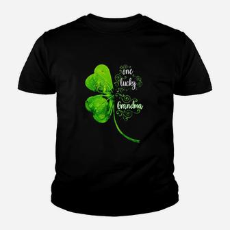 One Lucky Grandma Shamrock Grandma St Patricks Day Youth T-shirt - Thegiftio UK