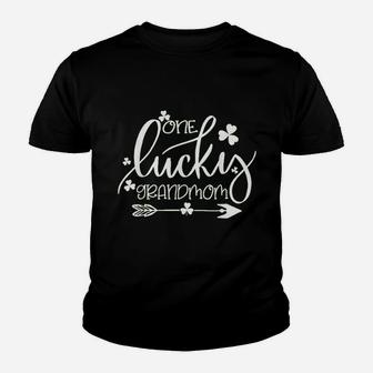 One Lucky Grandmom St Patricks Day Matching Gifts Youth T-shirt | Crazezy
