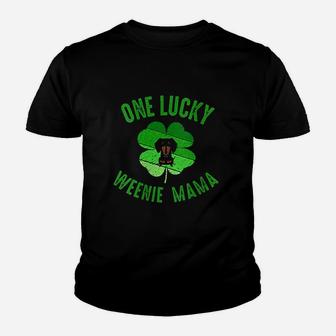 One Lucky Weenie Mama Youth T-shirt | Crazezy