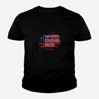 One Nation Under God American Flag Pride Memorial Day Youth T-shirt - Thegiftio