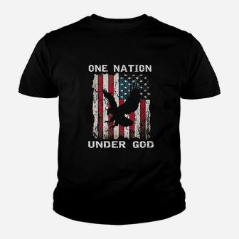 One Nation Under God Flag Youth T-shirt | Crazezy AU