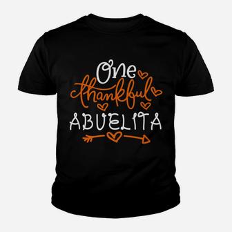 One Thankful Abuelita Matching Family Thanksgiving Day Youth T-shirt | Crazezy UK